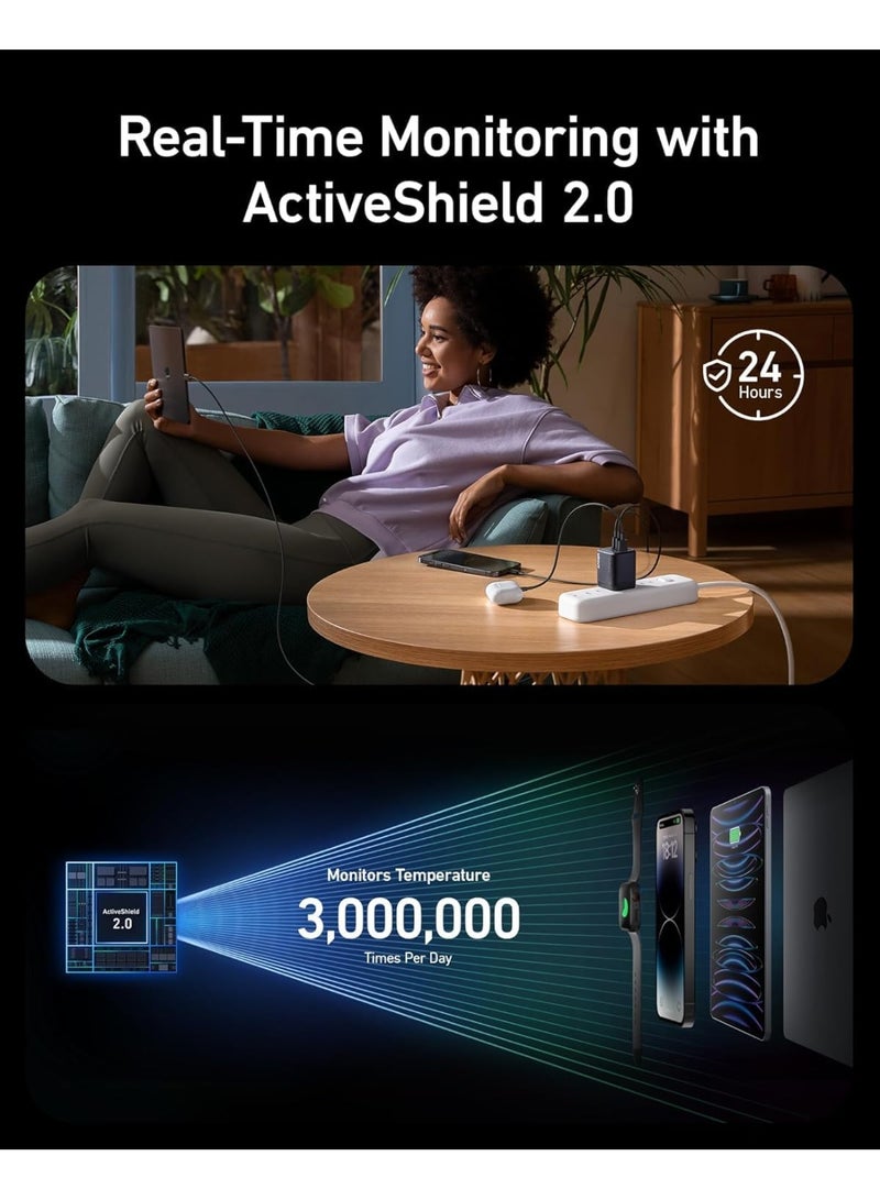 شاحن A2669 برايم 67 واط GaN، محطة شحن ثلاثية المنافذ عالية السرعة - Image 5